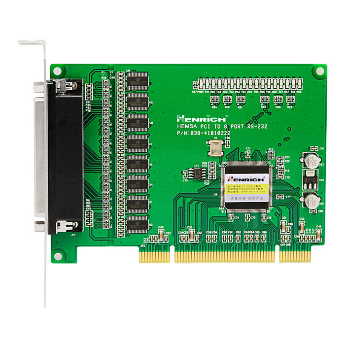A picture of PCI to 8-port RS-232 High-speed Serial Card