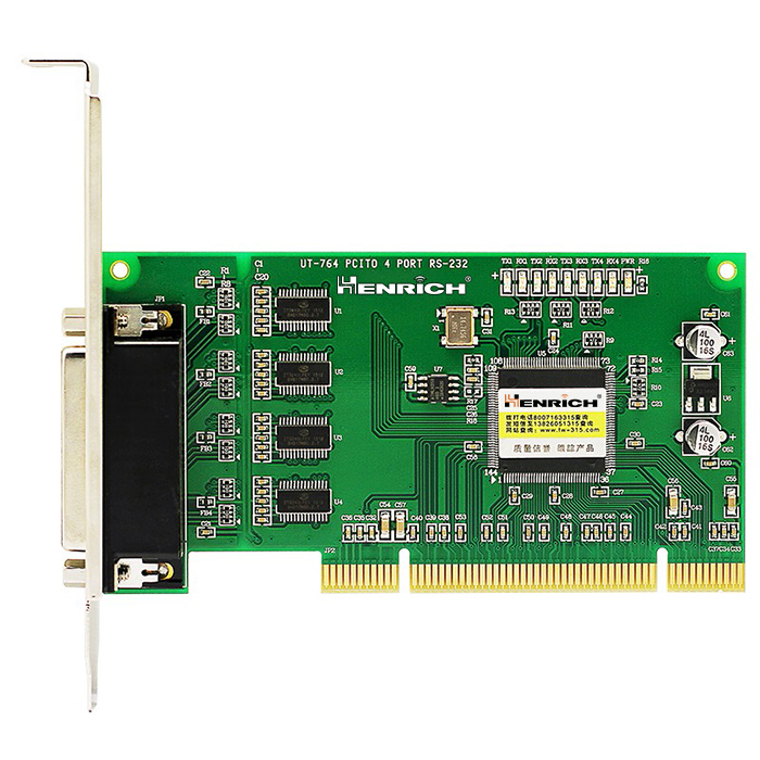 A picture of PCI to 4-port RS-232 Multi-serial Card