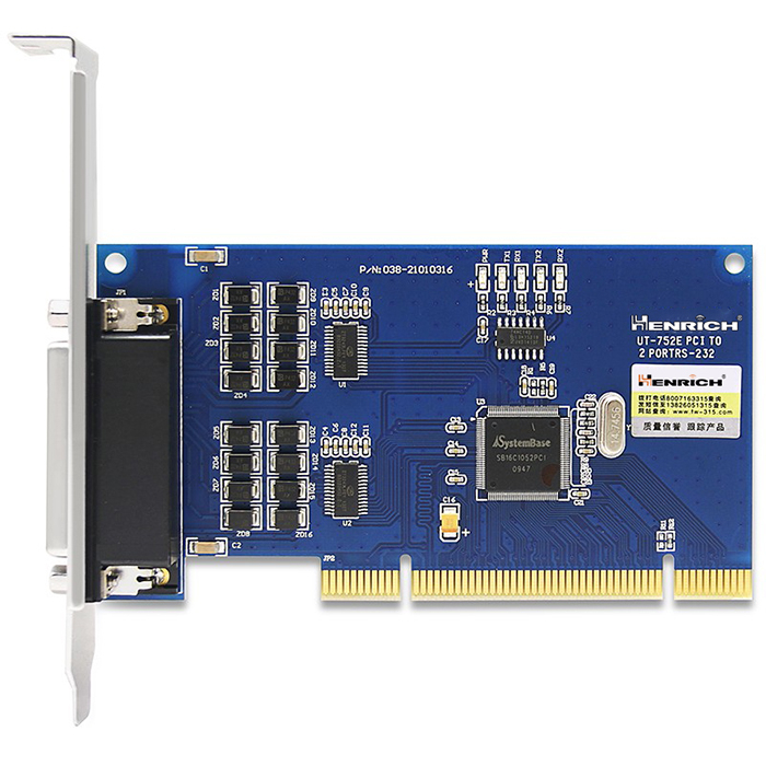 A picture of PCI to 2-port RS-232 Multi-serial Card